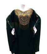 Black georgette embroidered islamic wedding farasha