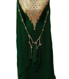 Green georgette embroidered islamic wedding farasha