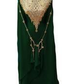 Green  georgette embroidered islamic wedding farasha