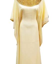Cream georgette embroidered islamic wedding farasha