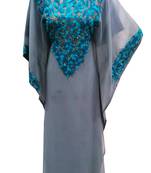 Grey georgette embroidered islamic wedding farasha