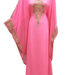 Pink georgette embroidered islamic wedding farasha