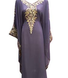 Grey georgette embroidered islamic wedding farasha
