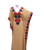 Beige georgette embroidered islamic wedding farasha