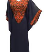 Purple georgette embroidered islamic wedding farasha