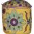Lal Haveli Handmade Suzani Embroidery Design Pouffe Ottoman Cover 18 X 18 X 14 Inches