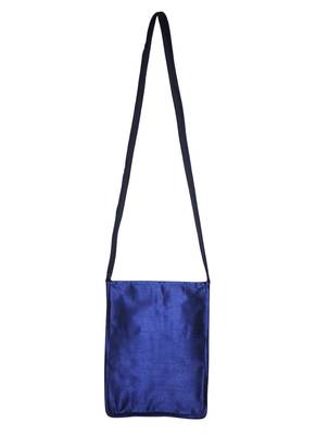 Lal Haveli Indian Handmade Peacock & Elephant Work Design Silk Crossbody Bag 10 x 15 inch 4