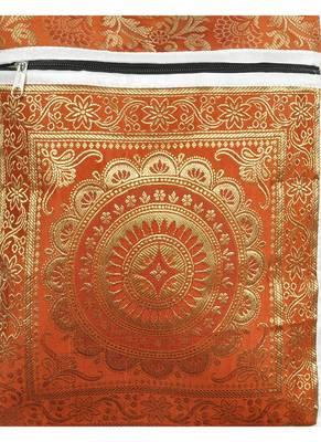 Lal Haveli Mandala Work Design Silk Boho Hippie Bag 10 X 15 inches 3