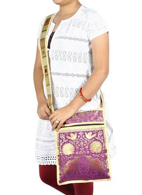 Lal Haveli Elephant & Peacock Work Design Gypsy Bag for Women Hippie 10 X 15 inches 1