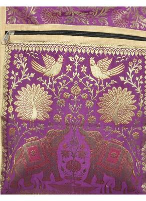 Lal Haveli Elephant & Peacock Work Design Gypsy Bag for Women Hippie 10 X 15 inches 3
