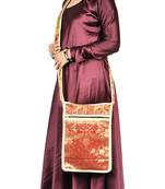 Lal Haveli Rajasthani Elephant & Peacock Work Design Cross Body Boho Bag 10 X 15 inches