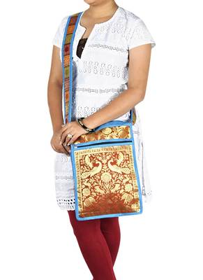Lal Haveli Traditional Elephant & Peacock Work Design Boho Ladies Shoulder Bag 10 X 15 inches 1