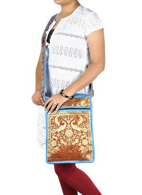 Lal Haveli Traditional Elephant & Peacock Work Design Boho Ladies Shoulder Bag 10 X 15 inches 2