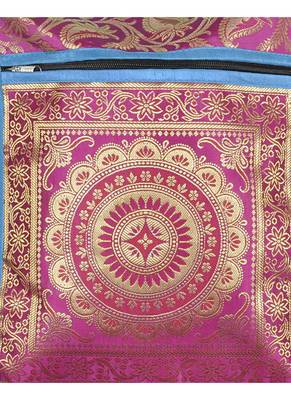 Lal Haveli Mandala Jacquard Silk Boho Side Bag 10 X 15 inches 3