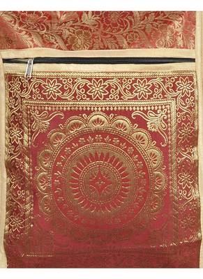 Lal Haveli Mandala Silk Designer Women's Cross Body Bag 10 X 15 inches 3