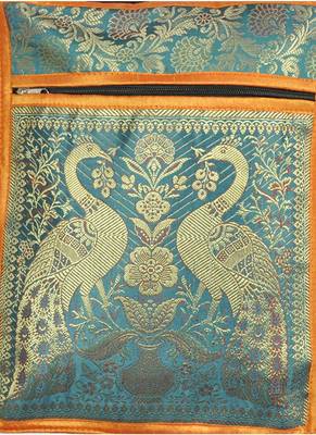 Lal Haveli Ethnic Indian Design Peacock Work Women's Boho Sling Bag 10 X 15 inches 3