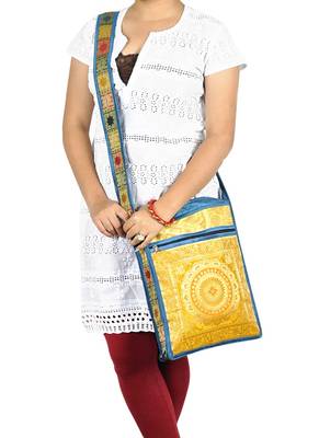 Lal Haveli Decorative Women Fashion Cotton Jhola Bag Cross Body Sling Bag 10 X 15 inches 1