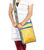 Lal Haveli Decorative Women Fashion Cotton Jhola Bag Cross Body Sling Bag 10 X 15 inches