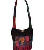 Lal Haveli Patchwork Design Cotton Boho Jhola Bag 15 X 16 inches