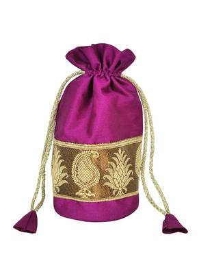 Handmade Designer Silk Potli Bags Gift Item 9 X 4 Inches 1