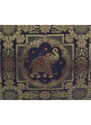 Lal Haveli Handmade Elephant Work Design Silk Bolster Cover for Housewarming Gift 3