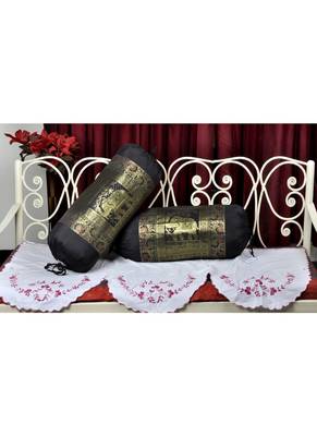 Lal Haveli Designer Elephant Bolster Cushion Cover 30 X 15 inches 4