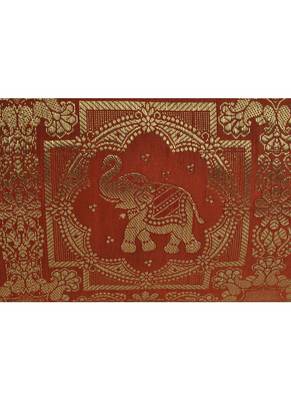 Lal Haveli Handmade Elephant Designer Silk Bolster Cushion Cover 30 X 15 inches 3