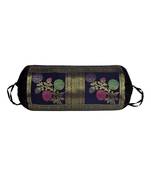 Lal Haveli Rose Flower Work Designer Silk Bolster Cushion Cover 30 X 15 inches