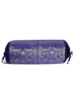 Designer Silk Bolster Pillow Cover For Diwan 30 X 15 Inches 1