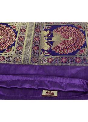 Peacock Work Design Silk Bolster Cover 30 X 15 Inches 4