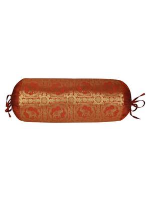 Lal Haveli Decorative Bolster Cover for Housewarming Gift 30 X 15 inches 1