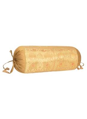 Lal Haveli Silk Bolster Pillow Covers Decorative for Diwan Set 30 X 15 inches 2