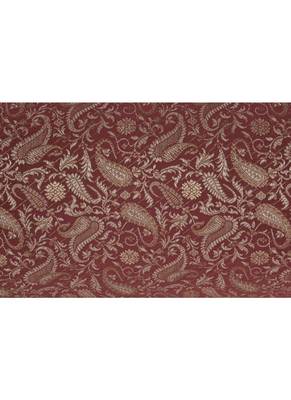 Lal Haveli Maroon Color Handmade Paisley Design Silk Bolster Pillow Cover 30 x 15 Inch 3