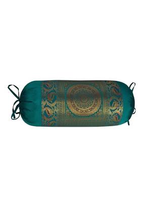 Lal Haveli Home Decorative Handmade Silk Bolster Pillow Cushion Cover 30 x 15 Inch 2