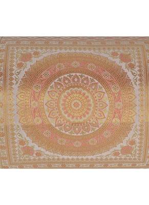 Lal Haveli Silk Bolster Pillow Cushion Cover White Color 30 x 15 Inch 3