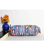 Lal Haveli Multi Color Handloom Bolster Cushion Cover 30 x 15 inch