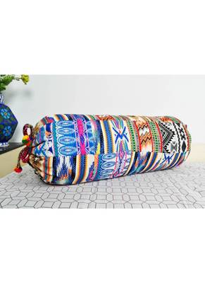 Lal Haveli Multi Color Handloom Bolster Cushion Cover 30 x 15 inch 2