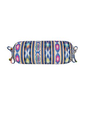 Lal Haveli Living Room Decorative Cotton Bolster Cover Blue Color 30 x 15 Inch 3