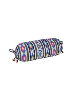 Lal Haveli Living Room Decorative Cotton Bolster Cover Blue Color 30 x 15 Inch 4