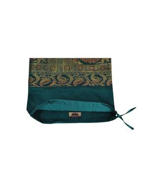 Lal Haveli Silk Round Peacock Design Roll Ethnic Bolster Cover Green Color 30 x 15 Inch 4