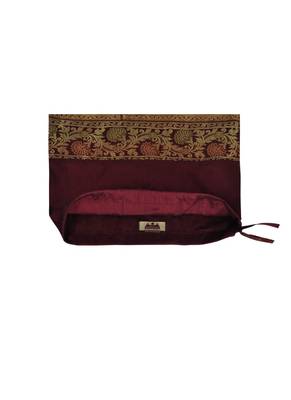 Lal Haveli Round Roll Silk Designer Decorative Peacock Design Bolster Cover Maroon Color 30 x 15 Inch 4