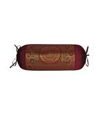 Lal Haveli Home Decorative Handmade Bolster Cover Maroon Color 30 x 15 Inch