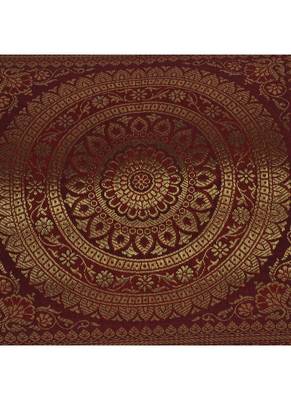 Lal Haveli Home Decorative Handmade Bolster Cover Maroon Color 30 x 15 Inch 3