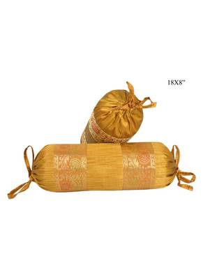 Lal Haveli Home Decor Cushion Covers Silk Bolster Pillow Cover 18 X 8 inches 1