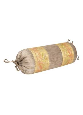 Lal Haveli Living Room Decoration Designer Silk Bolster Cover Set of 2 Pcs 18 X 8 inches 2