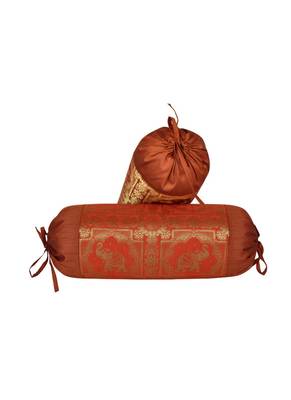 Living Room Decorations Silk Bolster Big Pillow Covers 18 x 8 Inch Set Of 2 Pcs 1