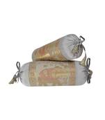 Lal Haveli Elephant Design Silk Bolster Cushion Cover for Diwan/Bed/Sofa Decor 18 x 8 inch Set of 2 Pcs
