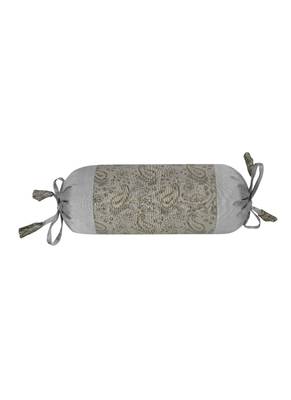 Lal Haveli Room Decorative Handmade Silk Fabric Bolster Pillow Cushion Covers Set of 2 Pcs 18 x 8 inch 3