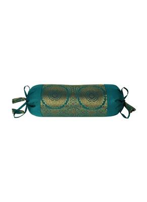Lal Haveli Mandala Designer Silk Bolster Pillow Cushion Covers Housewarming Gifts 18 x 8 inch (2 Pcs Set) 3