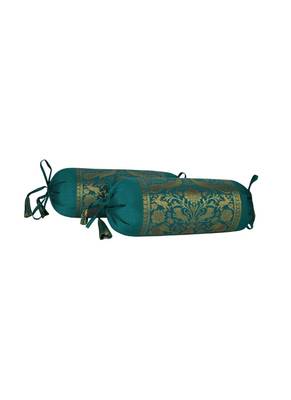 Lal Haveli Designer Silk Bolster Pillow Cushion Covers Set of 2 Pcs 18 x 8 inch 2